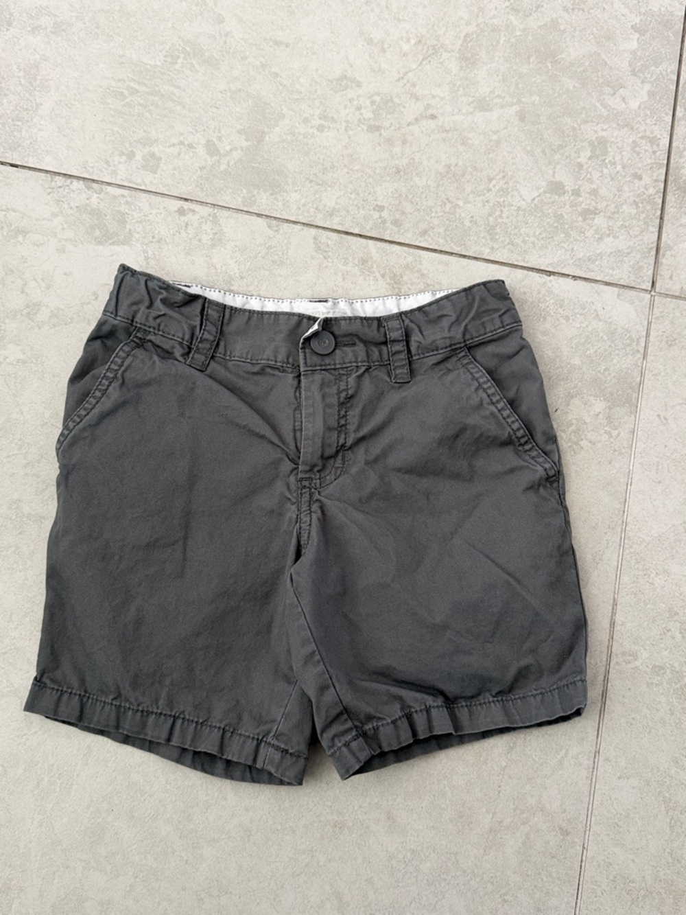 Cat & Jack Light Gray and Orange Logo Shorts